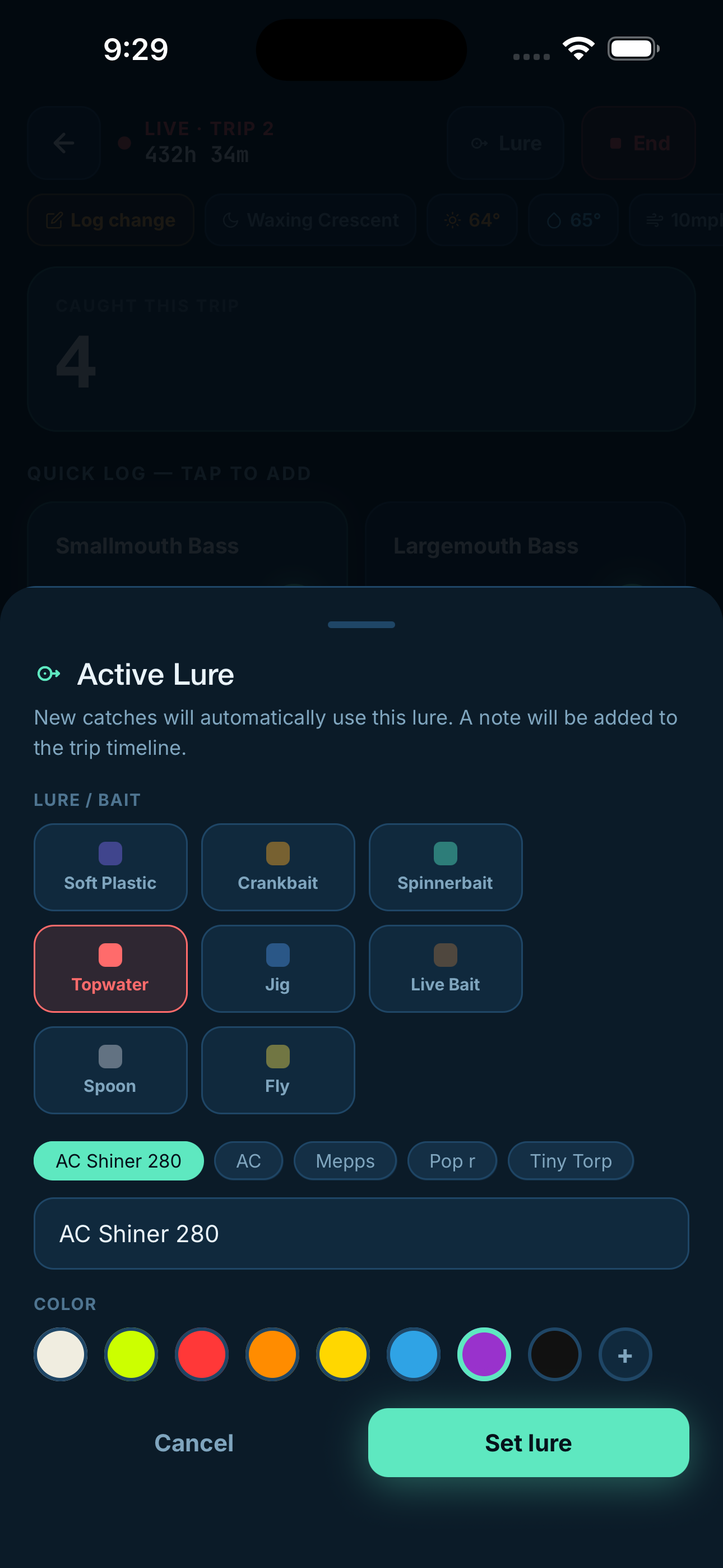 Active lure
